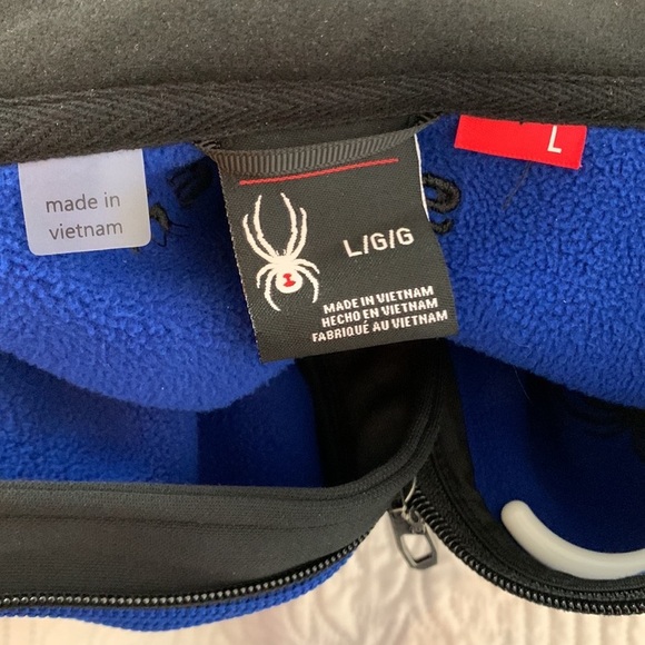 Spyder Fleece Lined Quarter Zip Pullover Jacket NWOT - Picture 9 of 10